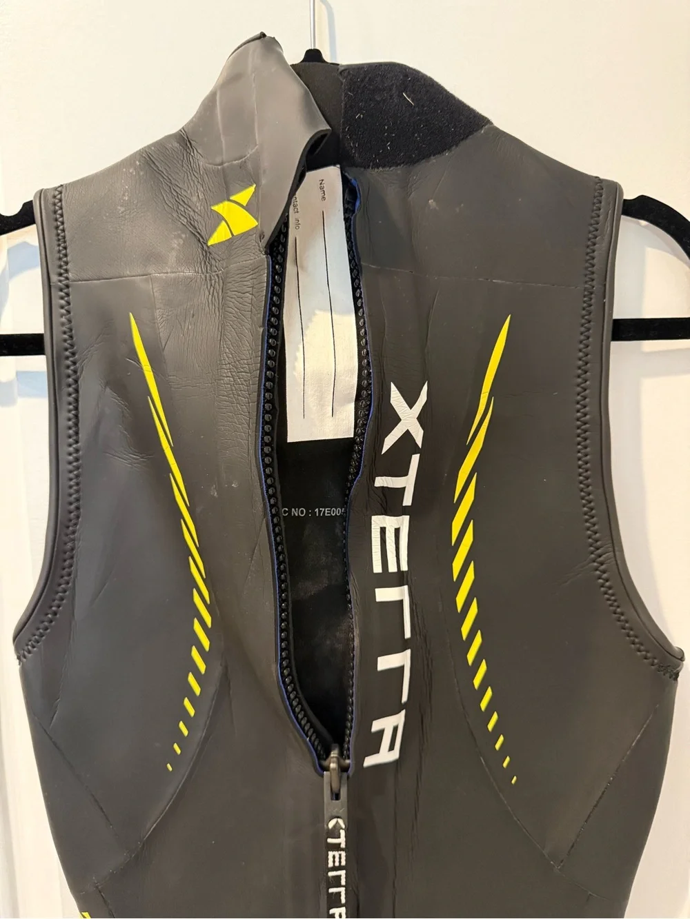 Xterra Men's Triathlon Wetsuit Sleeveless - Black & Yellow